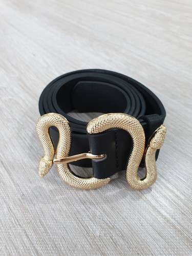 Y2k gold snake buckle - gold,