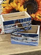 Emma Bridgewater New Design Handmade On 2 Mini Wooden Crates /home Decor