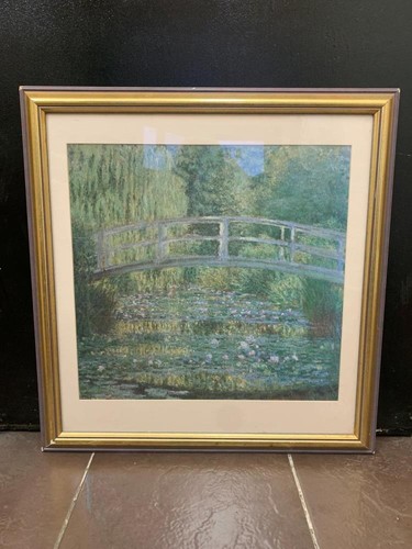 Claude monet bridge framed - bridge,