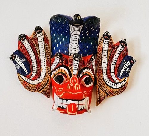 Wooden cobra mask 21x15cm - cobra,