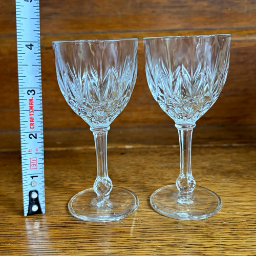 Set clear cut glass - set,