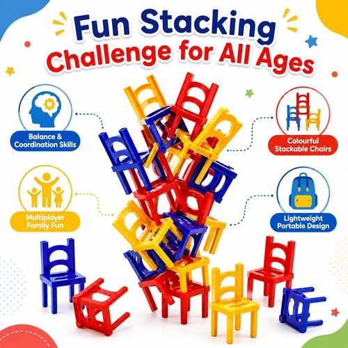 5cm colourful balancing chairs - 5cm,