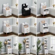 White Extra Tall Bedside Table