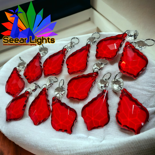 Red leaf chandelier glass - chandelier,