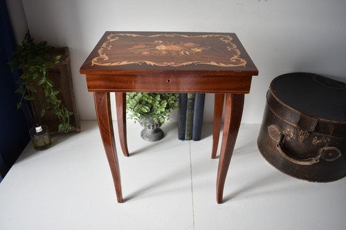 Vintage wooden sewing - vintage, box