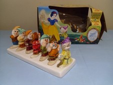 Vintage Disney 7 Dwarfs Snow White Ceramic Toast Rack Clover Promo Original Box