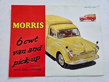 MORRIS MINOR VAN PICKUP SALES