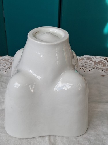 Vintage white ceramic jelly - white,