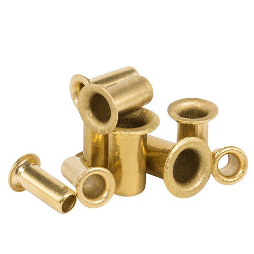 9mm 6mm brass hollow rivets - brass,