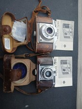 Two Vintage Cameras Agfa Silette Infra Wetzlar With Instruction And Leather Case