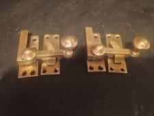 Beautiful  Antique rose brass sash window locks round  cone design 1890 pair