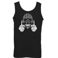 Sugar Skull Middle Finger Mens