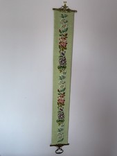vintage needlepoint bell pull