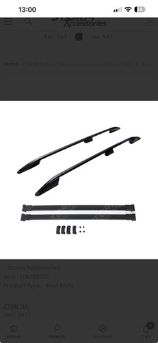 Unboxed roof rack two bars - roof,