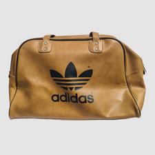 Adidas Tan / Brown Vintage / Retro Sports Bag Holdall