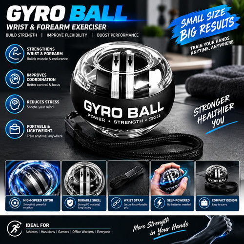 Self starting gyro ball wrist - self-starting,