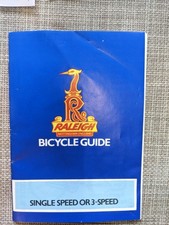 Vintage Raleigh Cycle Handbook Single / 3 Speed New Old Stock Unused Approx 1983