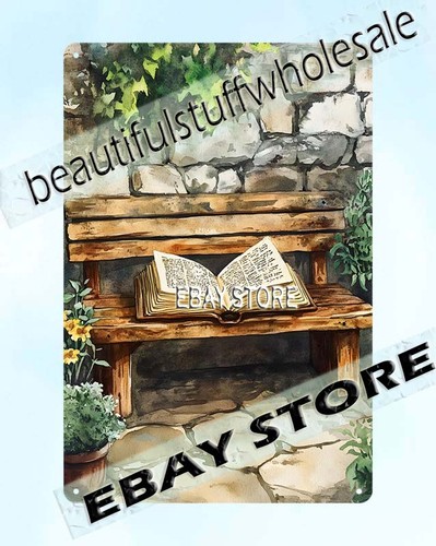 Forest bench tin - forest, sign