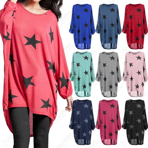 Women oversized star print - oversized,
