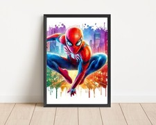 Spiderman Prints Superhero Wall Art Bedroom Gaming Room Wall Art Prints Gift