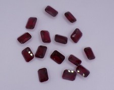 Corundum RUBY Synthetic Loose Gem Stones OCTAGON  #8  - 8 X 10  MM  Lab Created