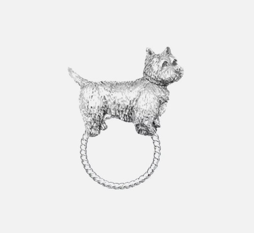 D03 westie dog brooch - pp-d03, drop