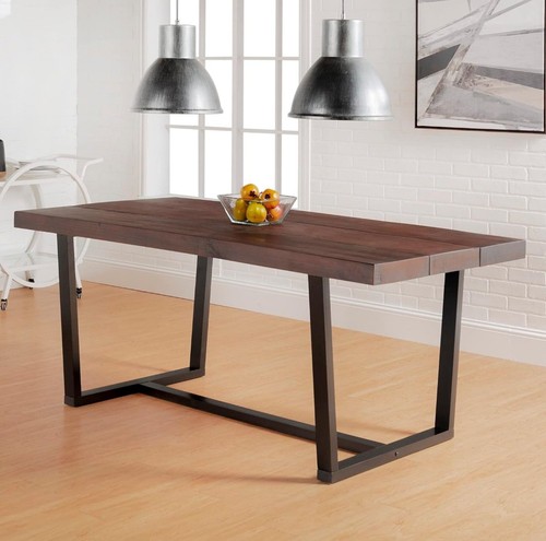Rectangular dining table dark - rectangular,