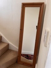 Large Solid Natural Pine Framed Mirror 145cm x 43cm x4.5cm