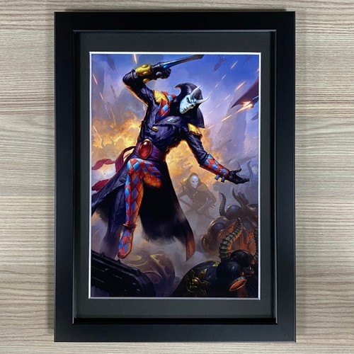 Harlequin solitaire framed art - solitaire,