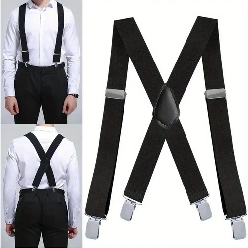 Heavy duty elastic suspenders - heavy,