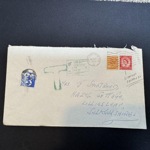 Franked envelope with