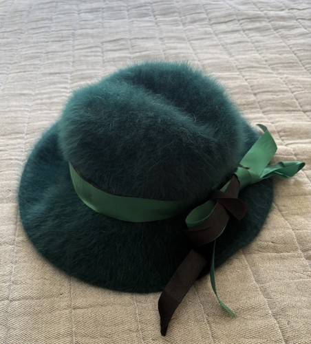 Vintage dark teal cloche - vintage,