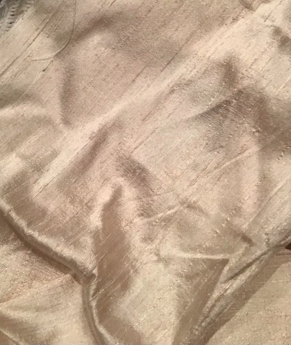 100 silk dupion cream fabric - 100%,