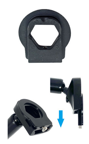 Mirror mount stem arm adapter - stem,