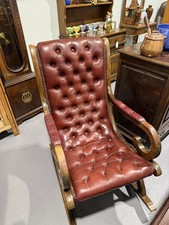 Vintage Chesterfield Slipper Rocking Chair