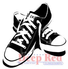 Deep Red Cling rubber stamps -