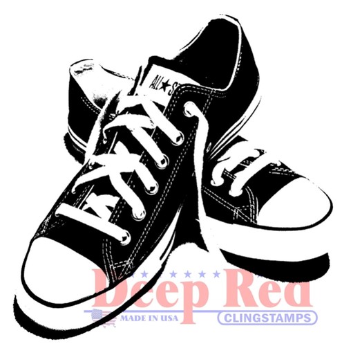 Deep red cling - rubber, stamps