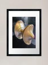 Brass doorknob framed art - framed,