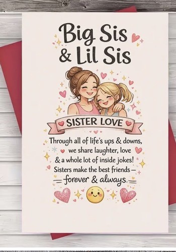 Sister birthday card funny - sister,