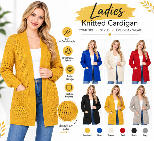 New ladies waffle knitted - new,