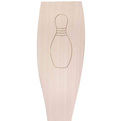Bowling pin outline wooden - 'bowling, outline'