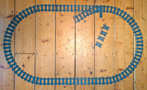 Lego train track - train, complete