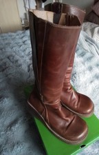 Destroy Vintage Tan Boots With Zips. Size 8. EUR 41.