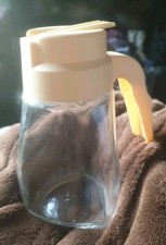 Vintage Granja San Francisco Clear Glass Sugar Pourer Dispenser with Plastic Lid