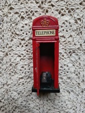 Vintage Telephone Booth Pencil Sharpener Red Metal 8.5cm x 3cm