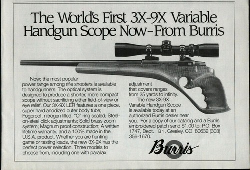 Burris variable handgun scope - burris,