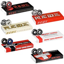 BONES BEARINGS Super Reds Swiss Ceramic, ect Skateboard / Roller Derby / Scooter
