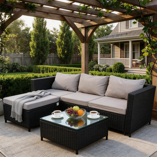 Rattan garden corner - sofa, set
