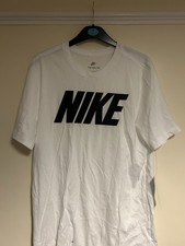 Nike Men's White T-Shirt Black