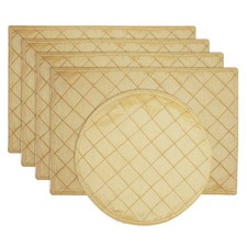 Gold Pintucked Rectangle